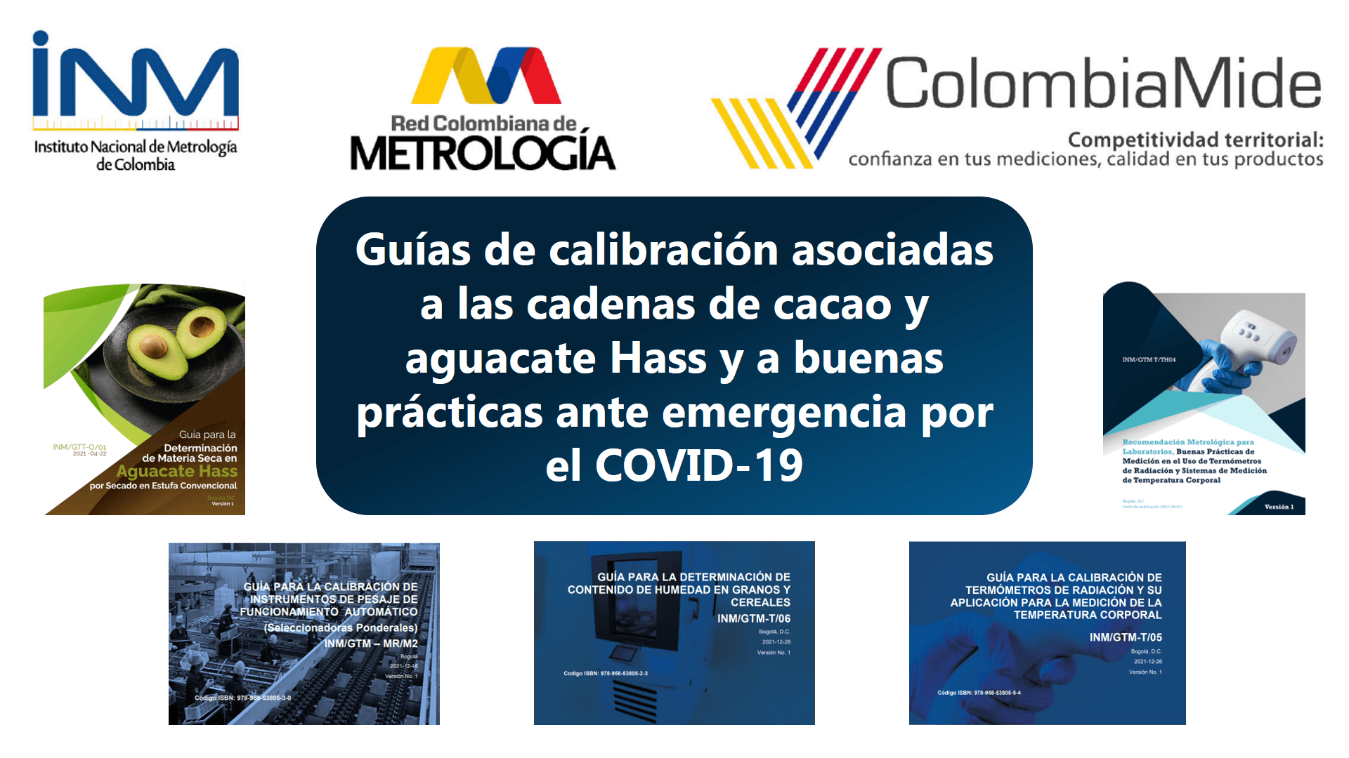 Con apoyo de ColombiaMide, INM publica Guías de calibración asociadas a las cadenas de cacao y aguacate Hass y a buenas prácticas ante emergencia por el COVID-19