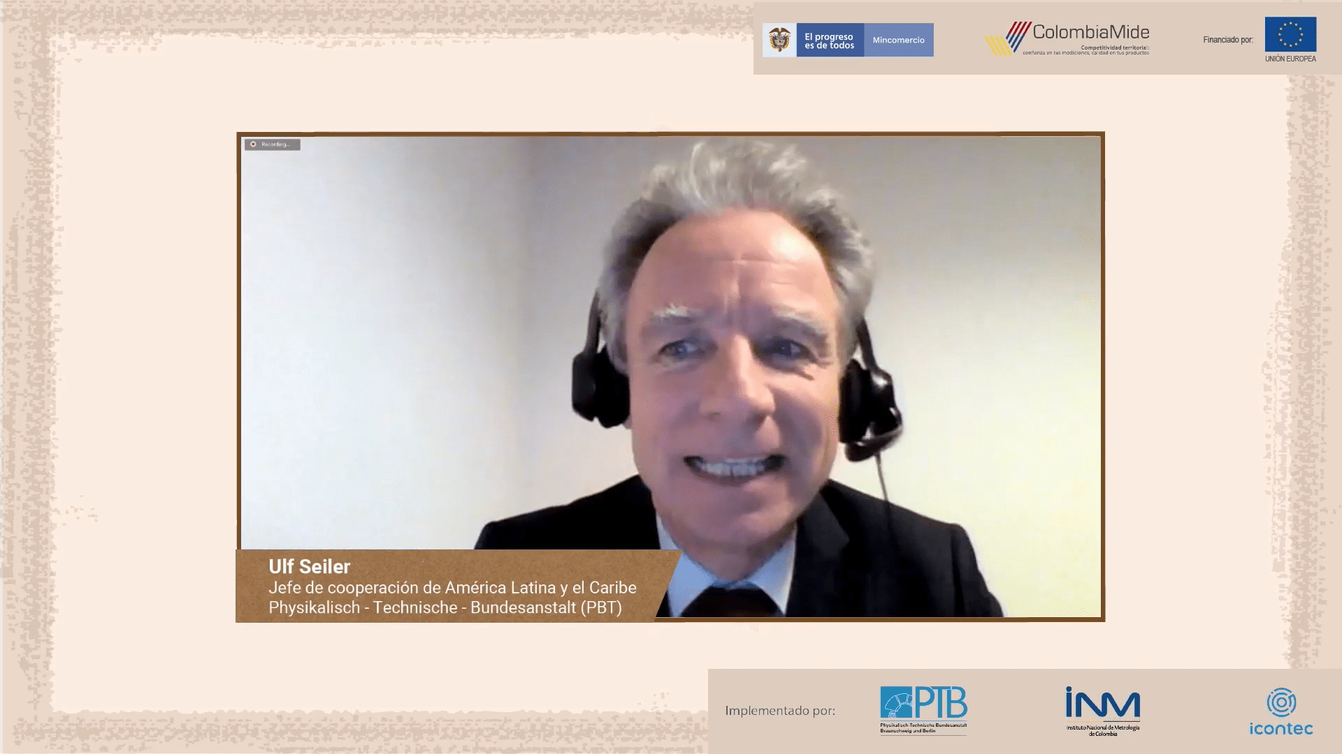 Ulf Seiler, jefe de cooperación de América Latina y el Caribe- PTB